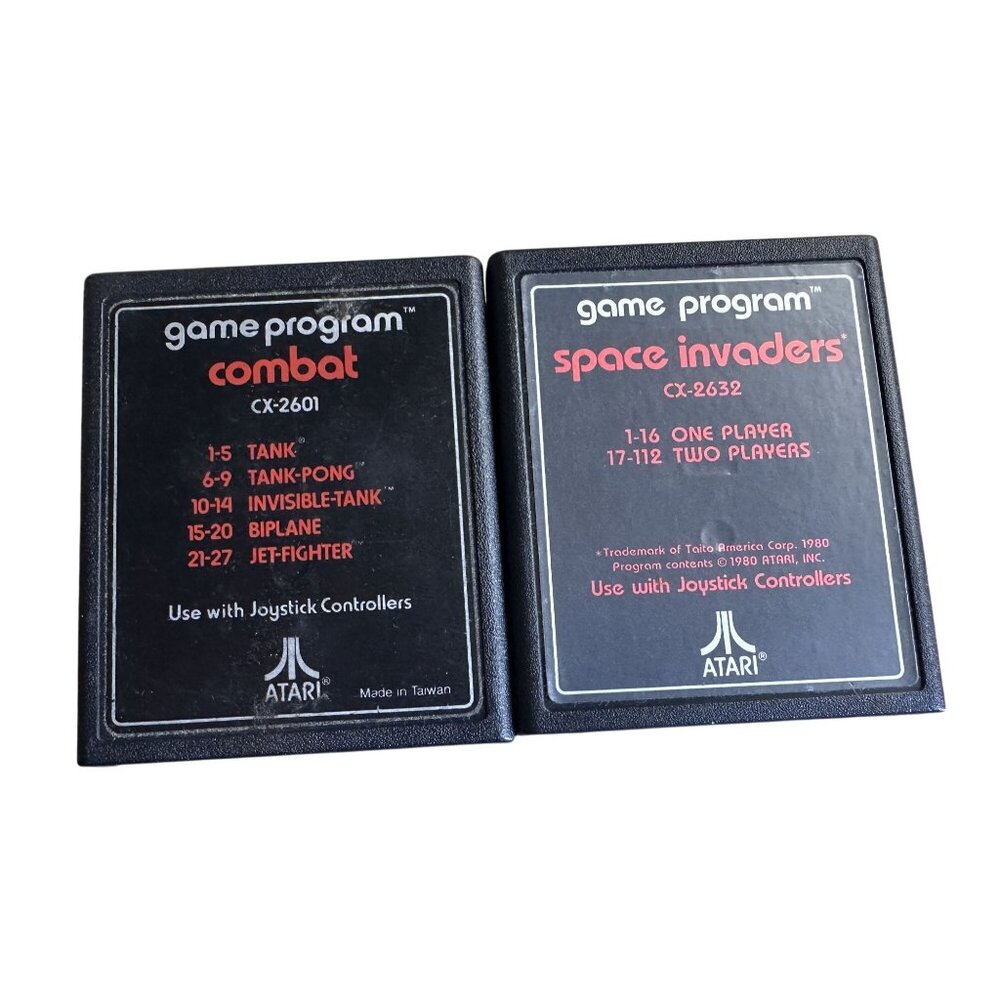 Vintage Atari 2600 Games 2 Games Combat & Space Invaders